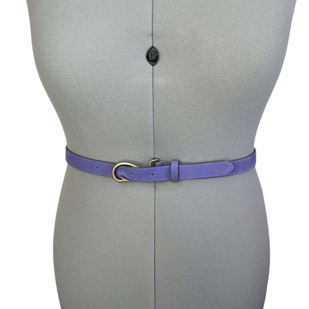 Vineyard Vines periwinkle leather fishhook women's belt, size Small, Preppy